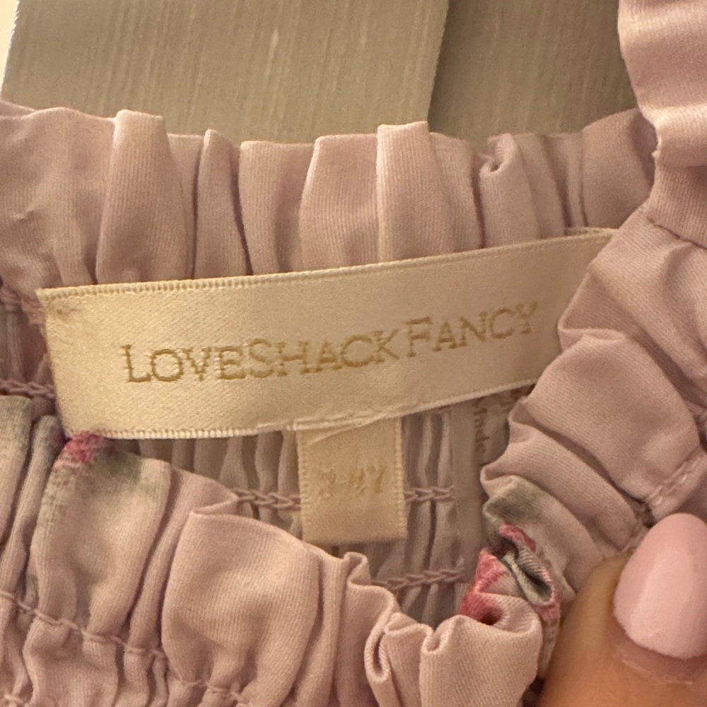 LoveShackFancy Blush Ruffle Detail Dress - Picture 3 of 4
